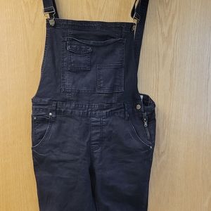 Womens Black Denim Overalls